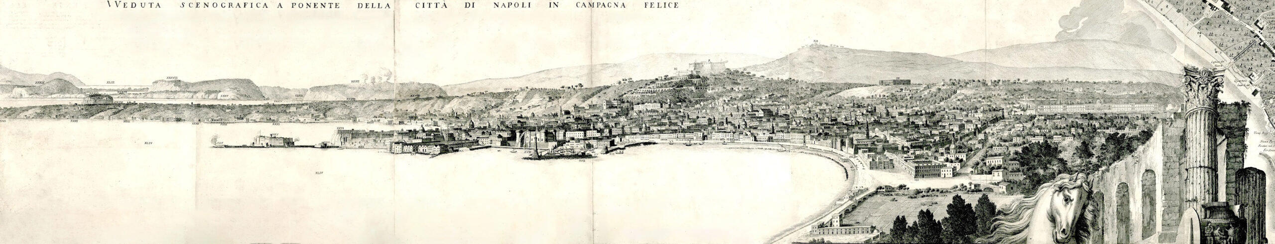 veduta-napoli dettaglio della Mappa del duca di Noja